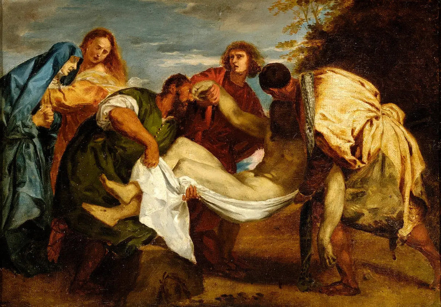 Gravenlæggelsen efter Titian - Eugène Delacroix