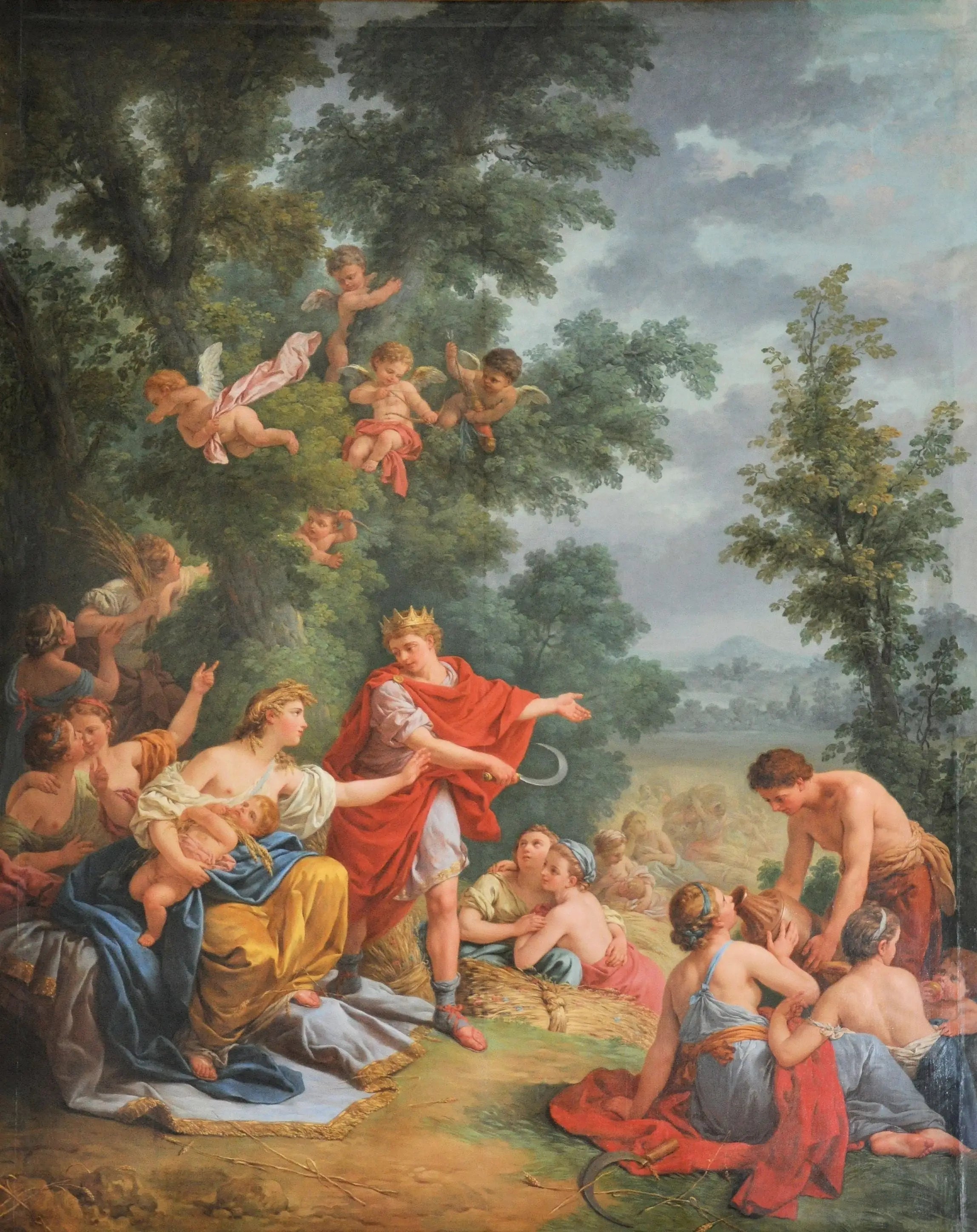 La moisson, ou Cérès et Triptolème - Louis Jean François Lagrenée image 1 copie de tableau peinte à la main