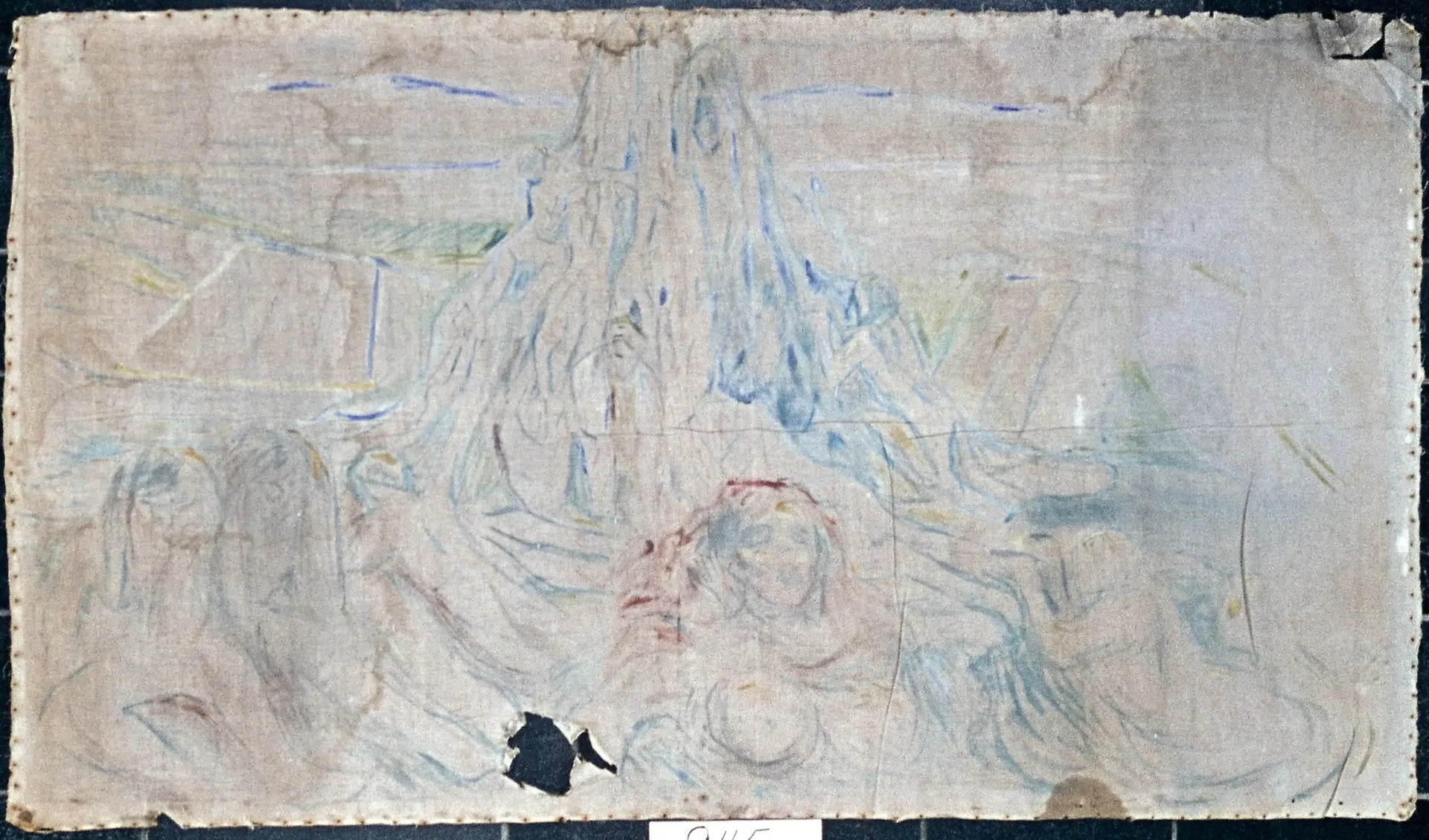 La Montagne humaine - Edvard Munch image 1 copie peinte à la main à l’huile