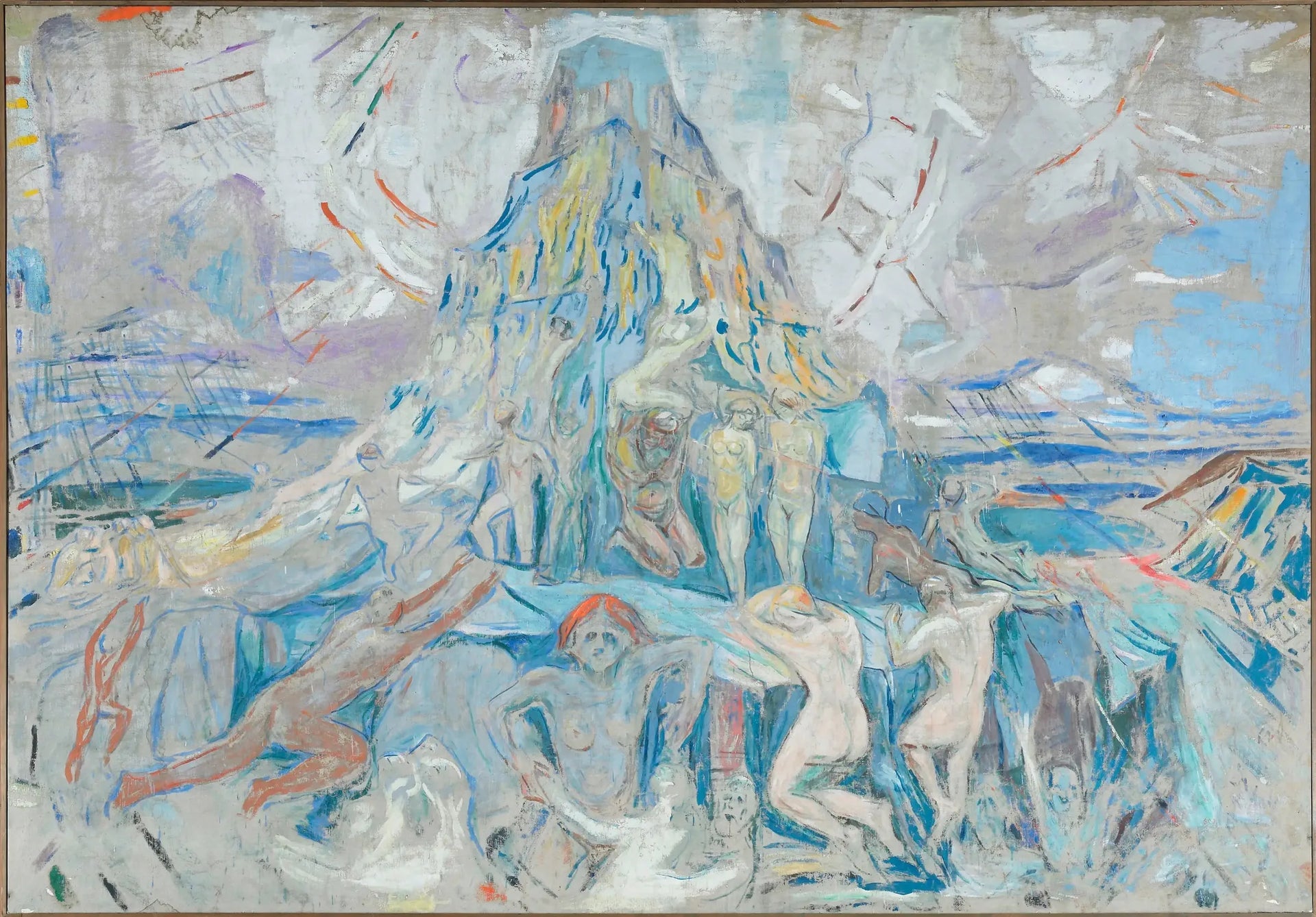 La Montagne humaine : vers la lumière - Edvard Munch image 1 reproduction artisanale de tableau