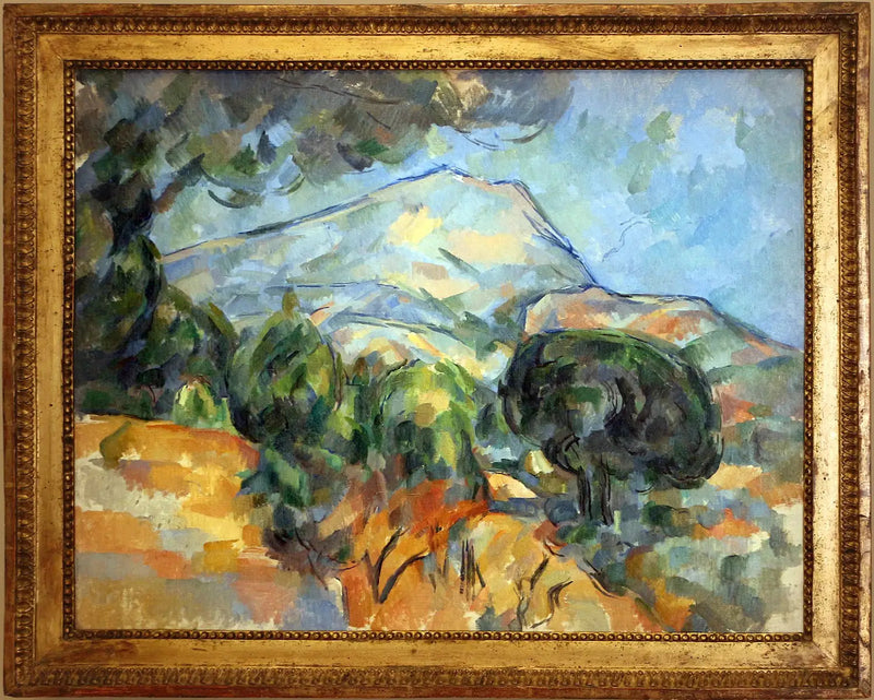 Det hellige bjerg Sainte-Victoire over Tholonet-vejen (med parasolfyr) - Paul Cézanne