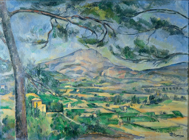 La Montagne Sainte-Victoire med den store fyr - Paul Cézanne