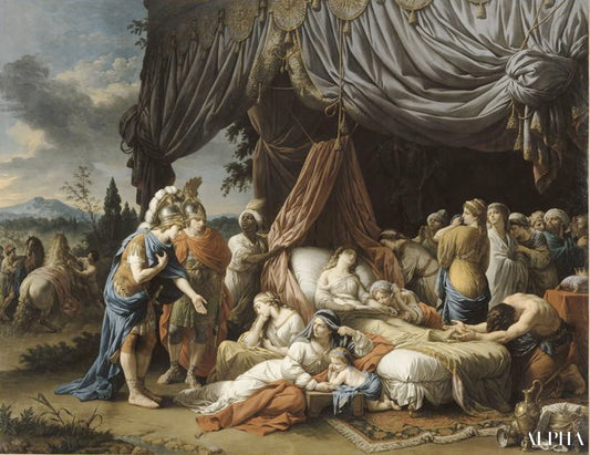 La mort de la femme de Darius, Lagrenée - Louis Jean François Lagrenée - Reproductions de tableaux et peintures haut de gamme