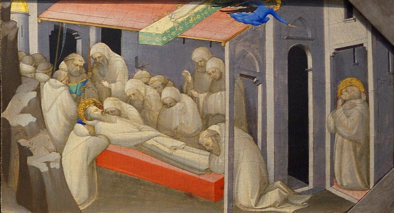 Saint Benoît's Død: Predella Panel - Lorenzo Monaco