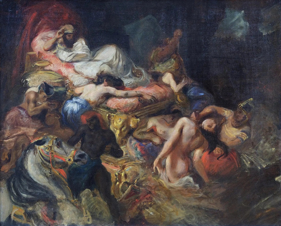 Sardanapales død, skitse - Eugène Delacroix