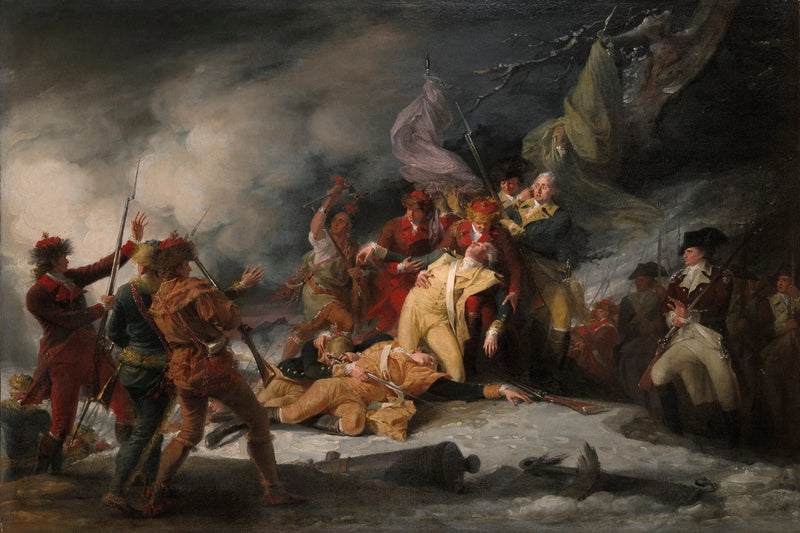 Døden af general Montgomery ved slaget ved Québec, den 31. december 1775 - John Trumbull