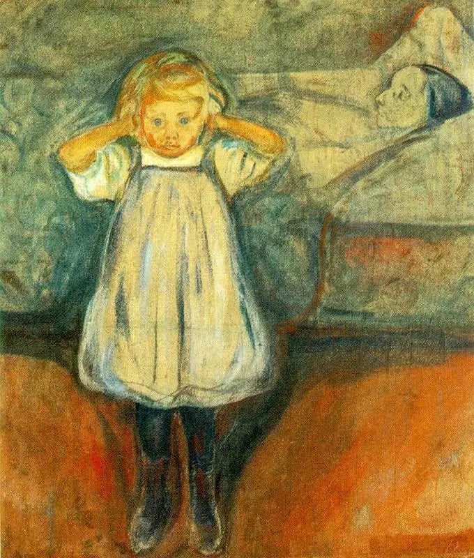 Døden og Barnet - Edvard Munch