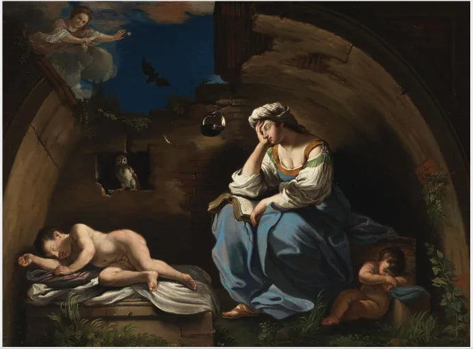 Den eftertænksomme muse - Guercino