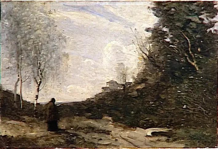Den rustikke muse - Jean-Baptiste Camille Corot