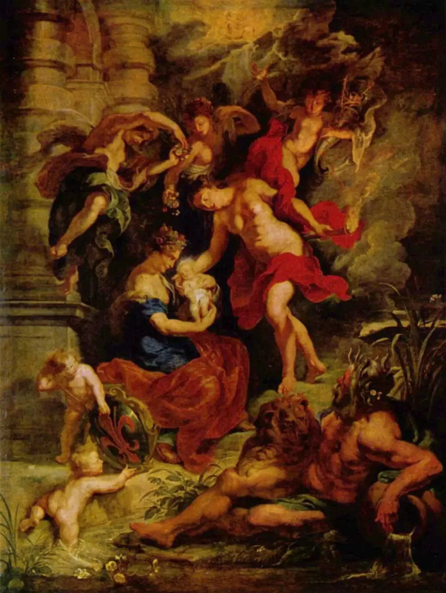 Marie de Médicis' fødsel den 26. april 1573 i Firenze - Peter Paul Rubens