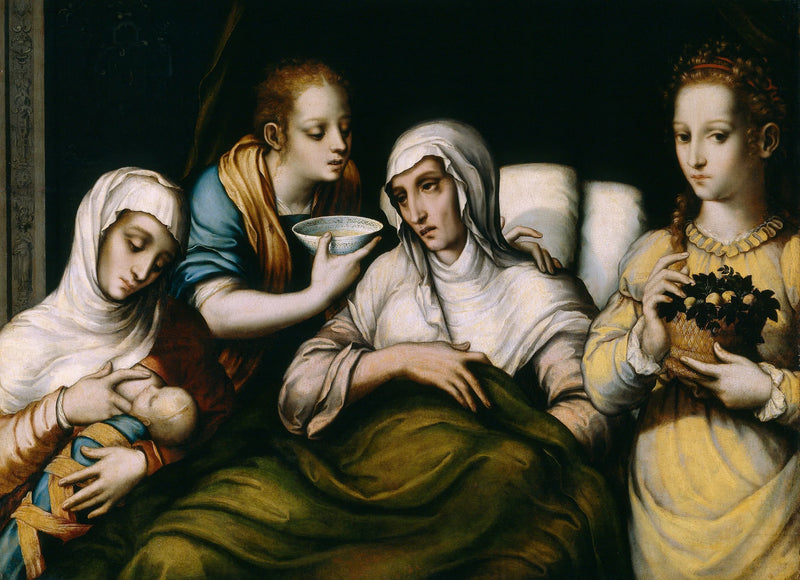 Jomfru Marias Fødsel - Luis de Morales