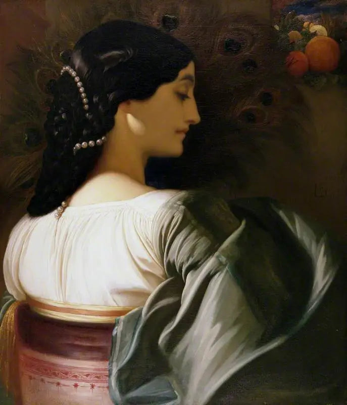 La nanna, Pavonia - Frederic Leighton image 1 copie de tableau peinte à la main
