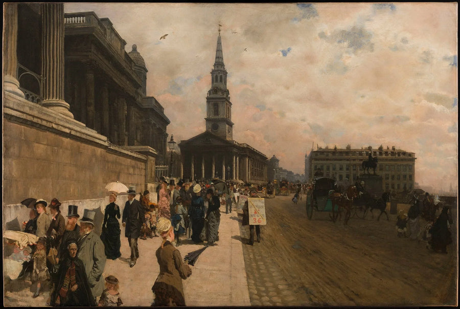 Nationalgalleriet og Sankt Martin Kirke (London) - Giuseppe De Nittis