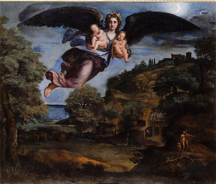 Natten bærende Søvn og Døden - Annibale Carracci