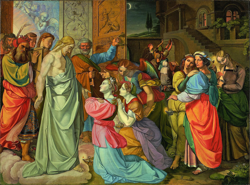 Parabelen om de vise og de tåbelige jomfruer (uafsluttet) - Peter von Cornelius