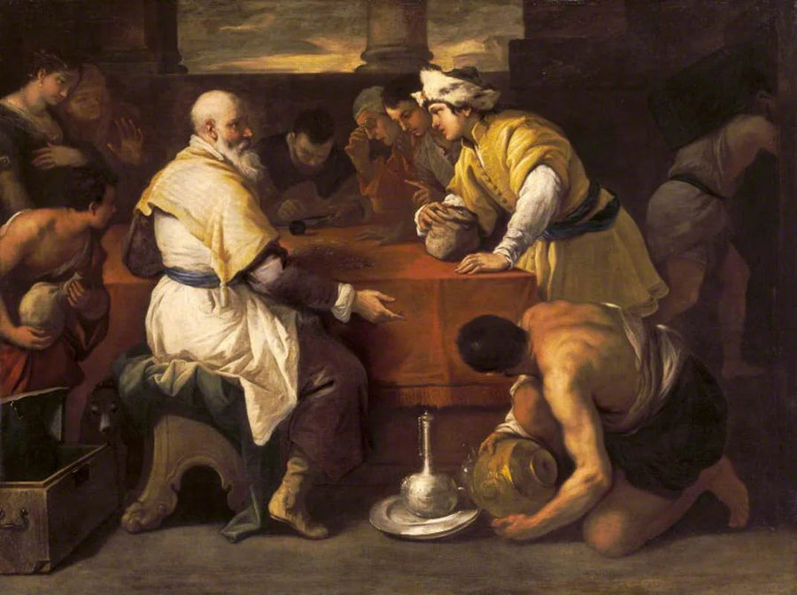 Den fortabte søns lignelse: modtage sin del - Luca Giordano