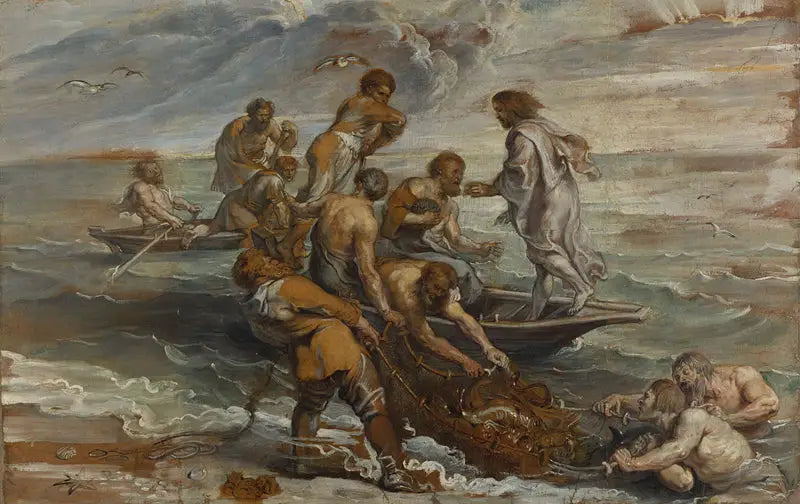 La pêche miraculeuse - Peter Paul Rubens image 1 reproduction artisanale de tableau
