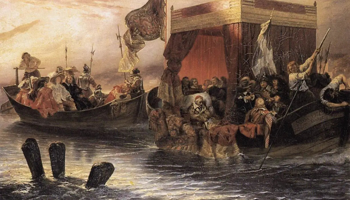 La péniche du cardinal de Richelieu sur le Rhône - Paul Delaroche - Alpha Reproduction