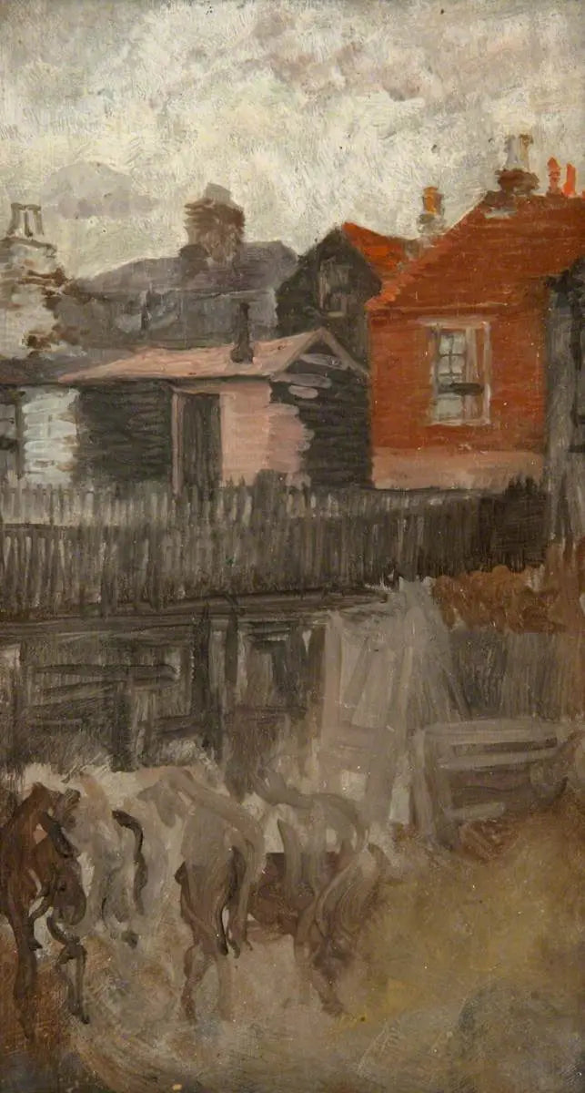 Det lille røde hus omkring 1881 - James Abbott McNeill Whistler