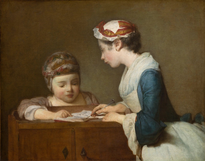 Den lille skolelærerinde - Jean Siméon Chardin