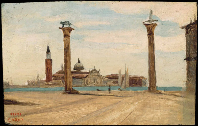 La Piazzetta, Venedig - Jean-Baptiste Camille Corot