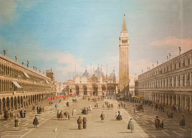 La Place Saint-Marc og Basilikaen, Venedig - Canaletto