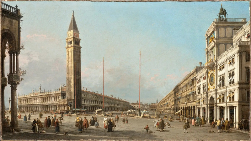 La Place Saint-Marc mod syd og vest - Canaletto