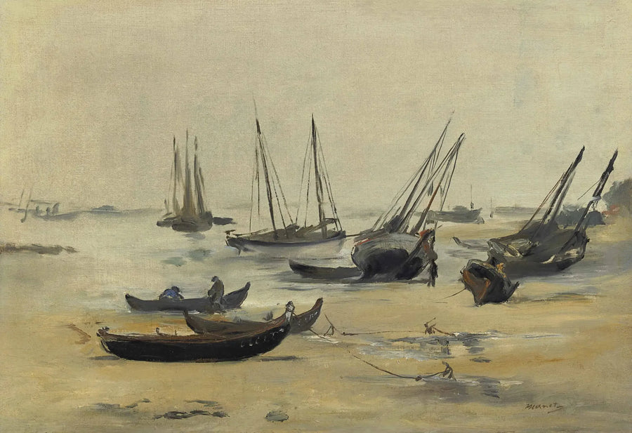 Stranden ved lavvande - Édouard Manet