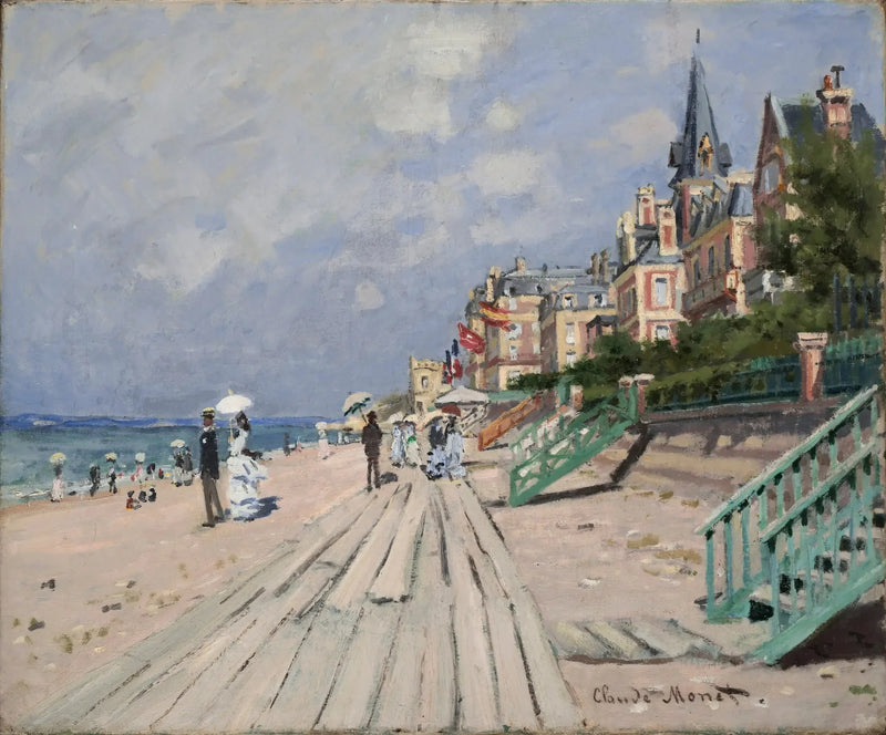 Stranden i Trouville - Claude Monet