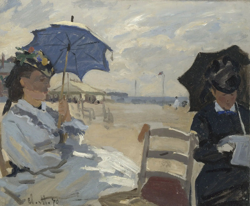 Stranden i Trouville - Claude Monet