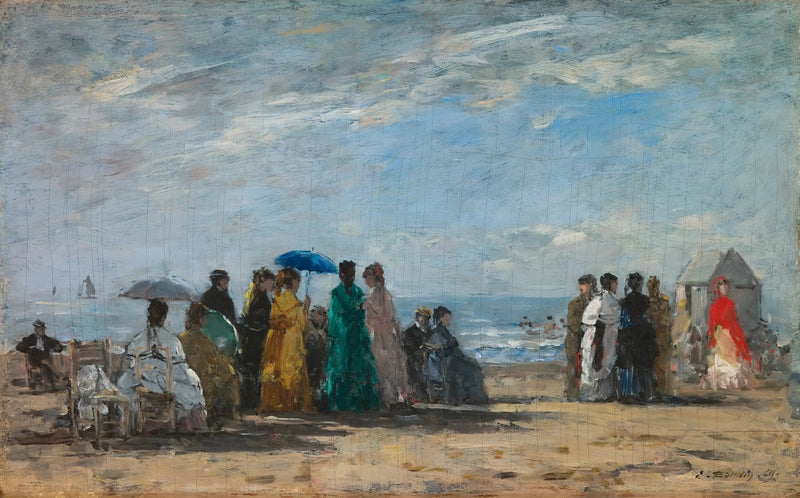 Stranden i Trouville - Eugène Boudin