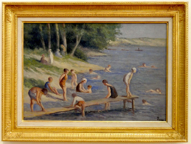 Méricourt-stranden, svømning - Maximilien Luce