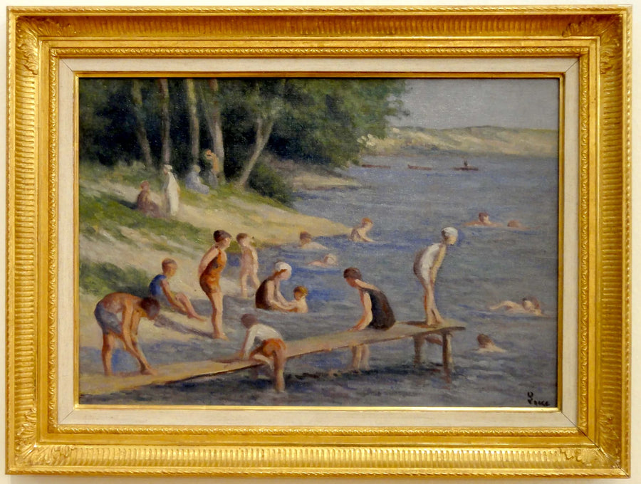 Méricourt-stranden, svømning - Maximilien Luce