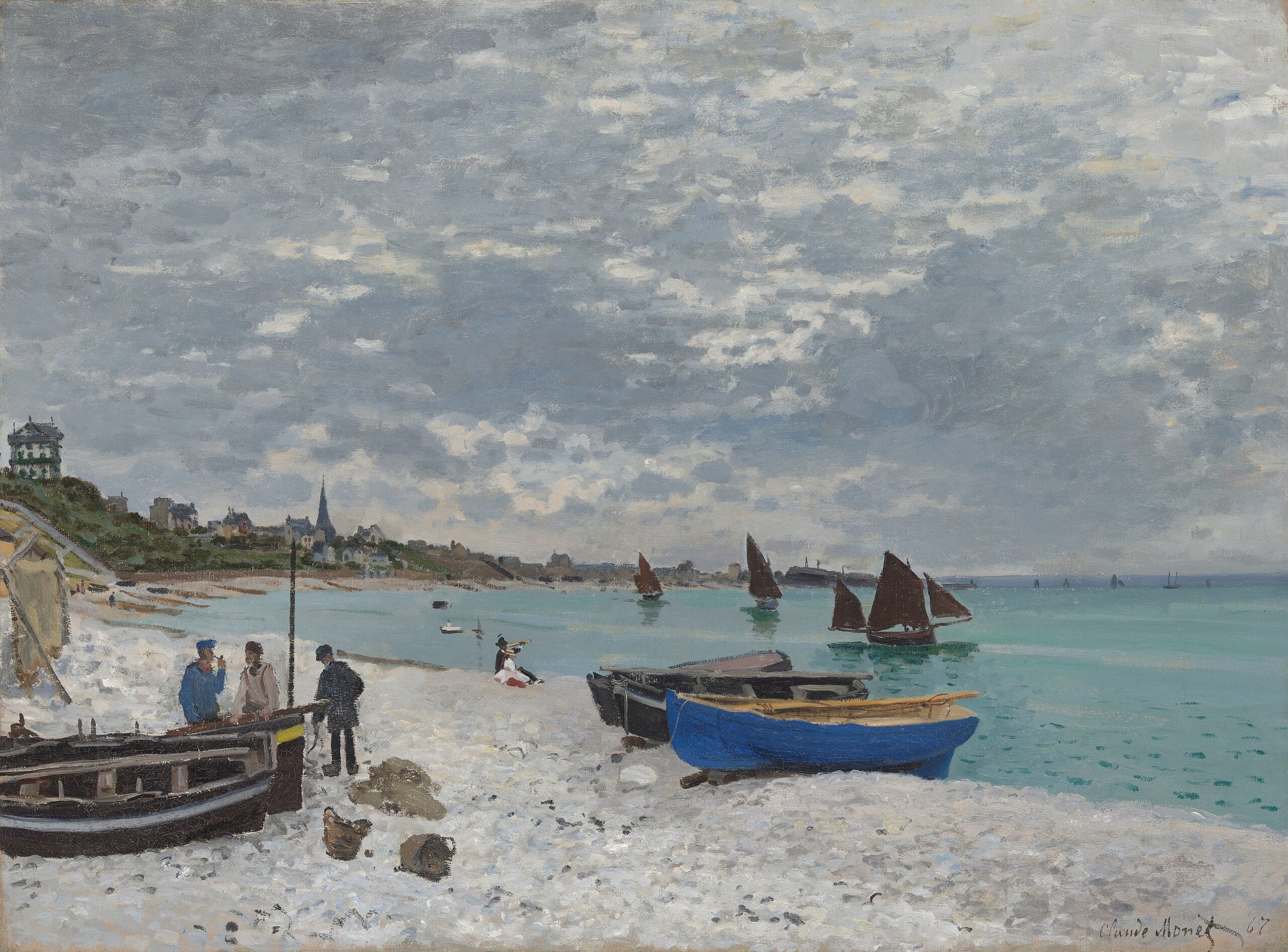 Stranden ved Sainte-Adresse - Claude Monet