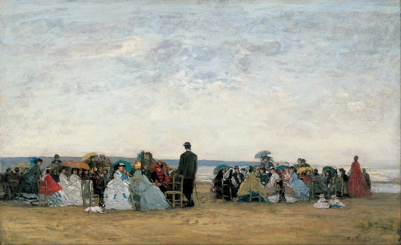 Stranden nær Trouville - Eugène Boudin