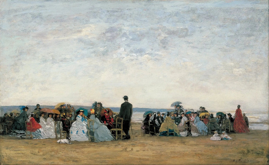 Stranden nær Trouville - Eugène Boudin