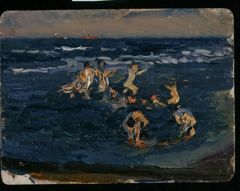 Stranden, Valencia (Drenge i bølgerne) - Joaquín Sorolla