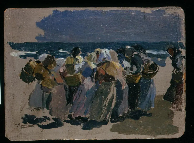 Stranden, Valencia (Fiskere) - Joaquín Sorolla