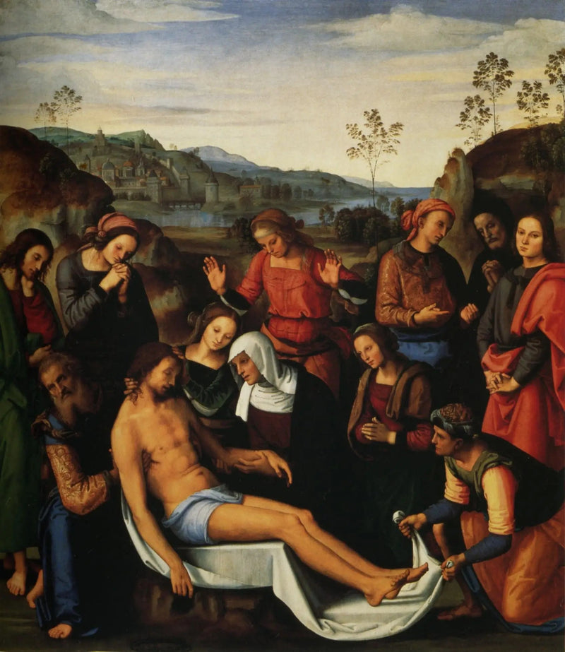 Klagen over den døde Kristus - Pietro Perugino