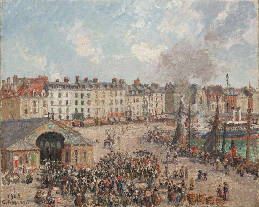 Fiskebutikken i Dieppe - Camille Pissarro