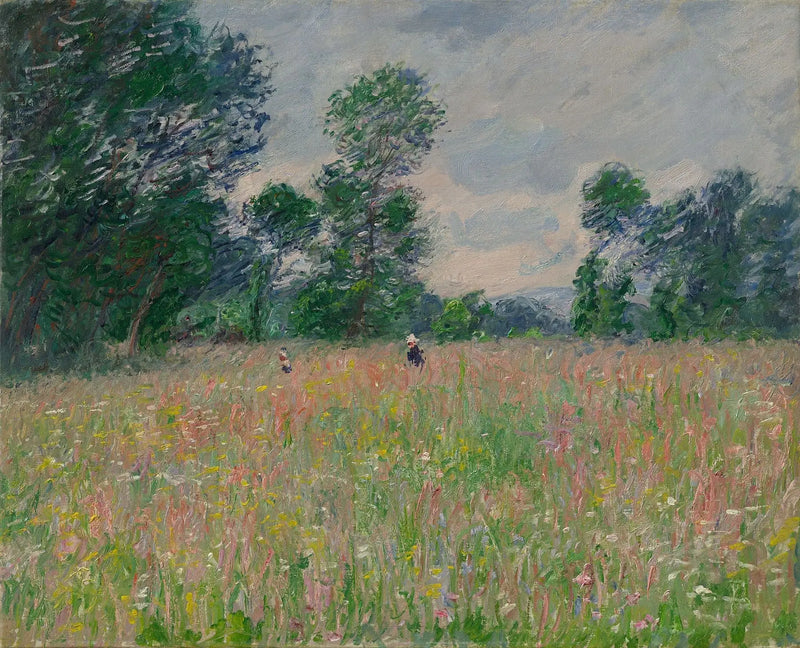Engen med blomster - Claude Monet