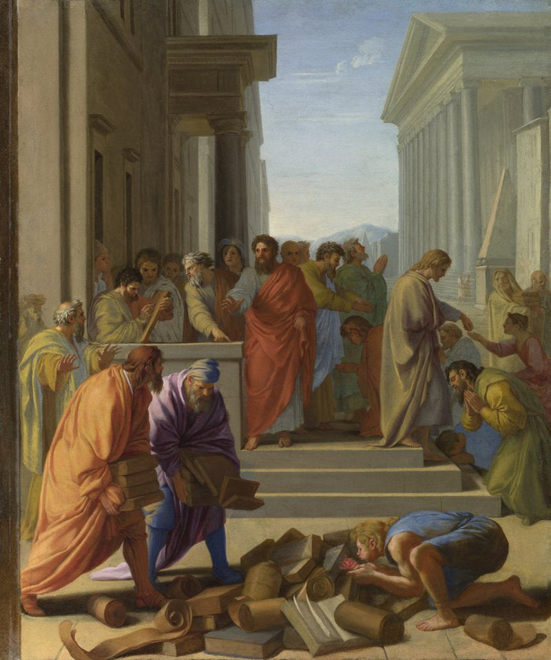 Saint Pauls Prædiken i Efesus - Eustache Le Sueur