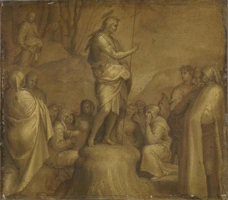 Johannes Døberens Forkyndelse - Andrea del Sarto