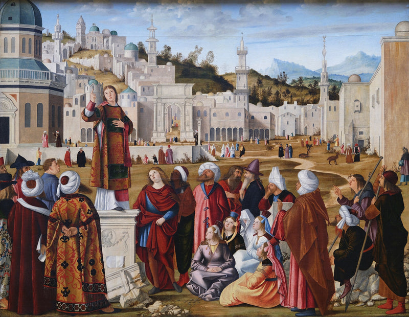 Prædikenen af Sankt Stefan - Vittore Carpaccio