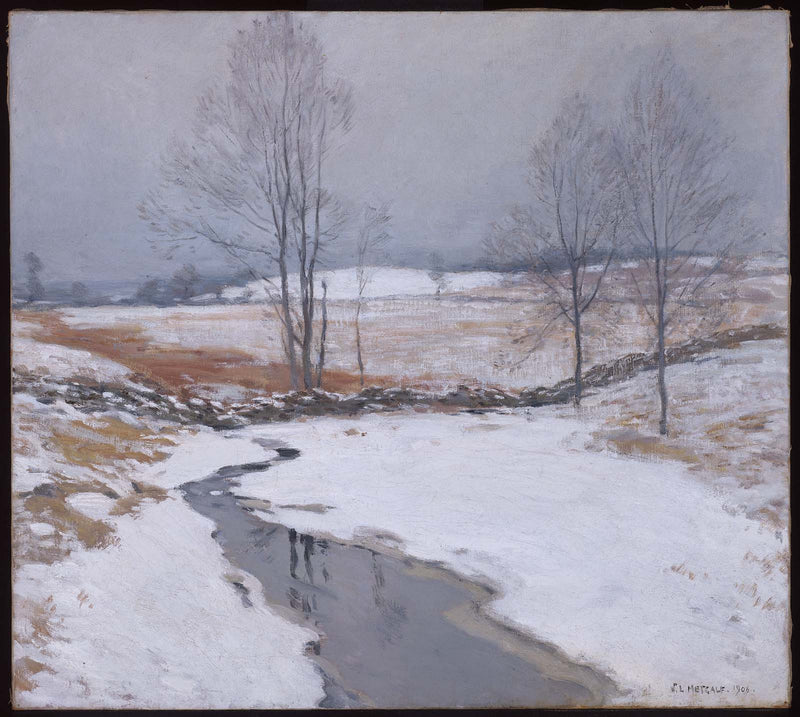 Den første sne - Willard Metcalf