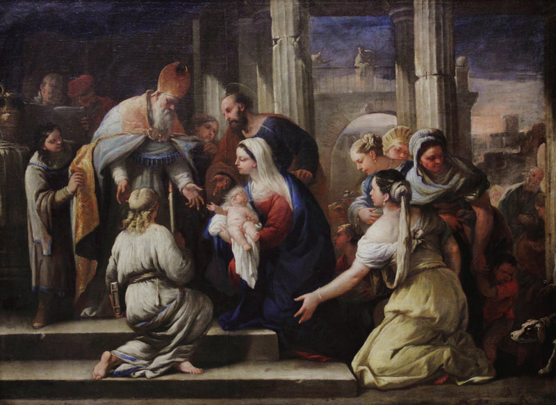 Præsentationen i templet - Luca Giordano
