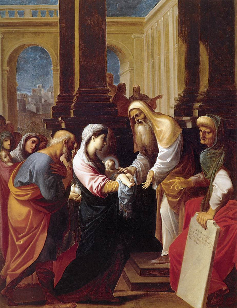 Barnets Jesus præsentation i templet - Ludovico Carracci