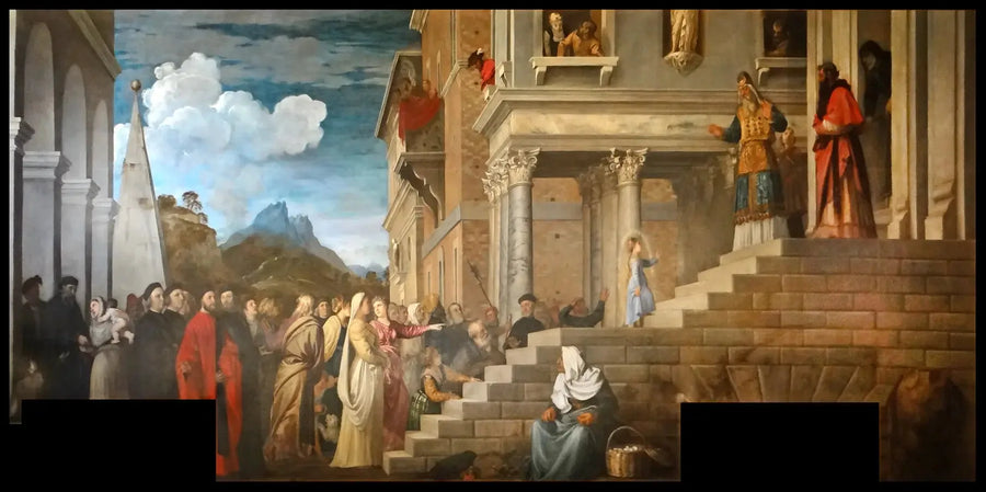 Marie Præsentation i Templet - Titian