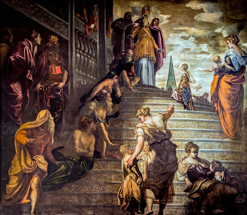 Jomfruens præsentation i templet - Jacopo Tintoretto