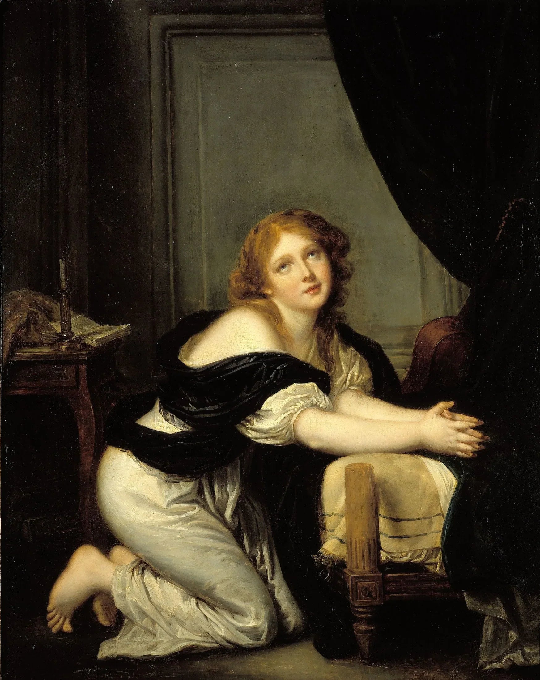 La Prière du matin - Jean-Baptiste Greuze image 1 tableau peint à l’huile sur toile